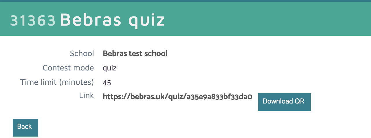 Quiz links created